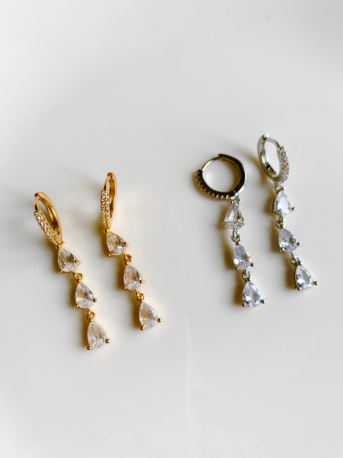 Pendientes gota circonitas