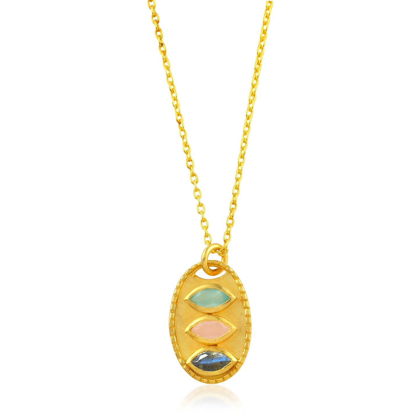 Collar Mineral Trilogy Plata de ley / Baño de oro 18k