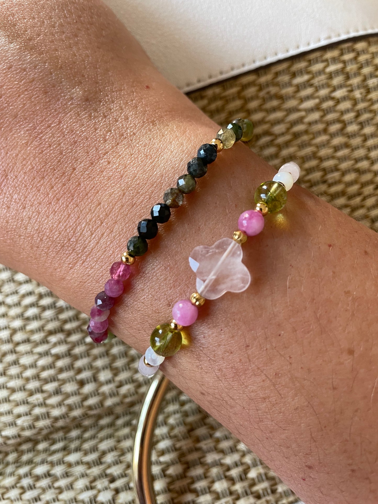 Pulsera Turmalina Acero Inoxidable