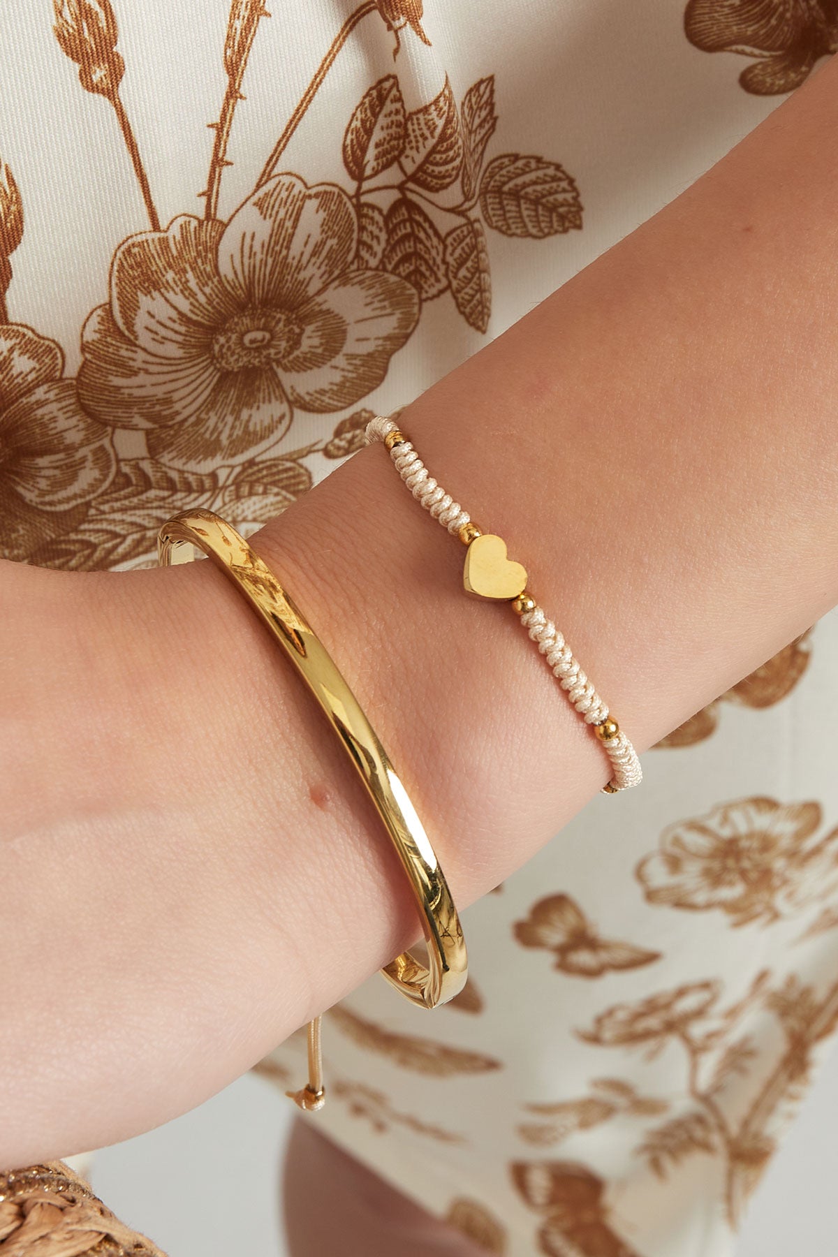 Pulsera corazón trenzado Acero Inoxidable