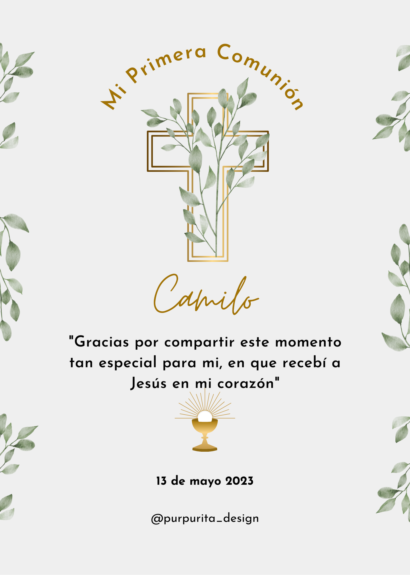 Tarjeta Personalizada Purpuritadesign