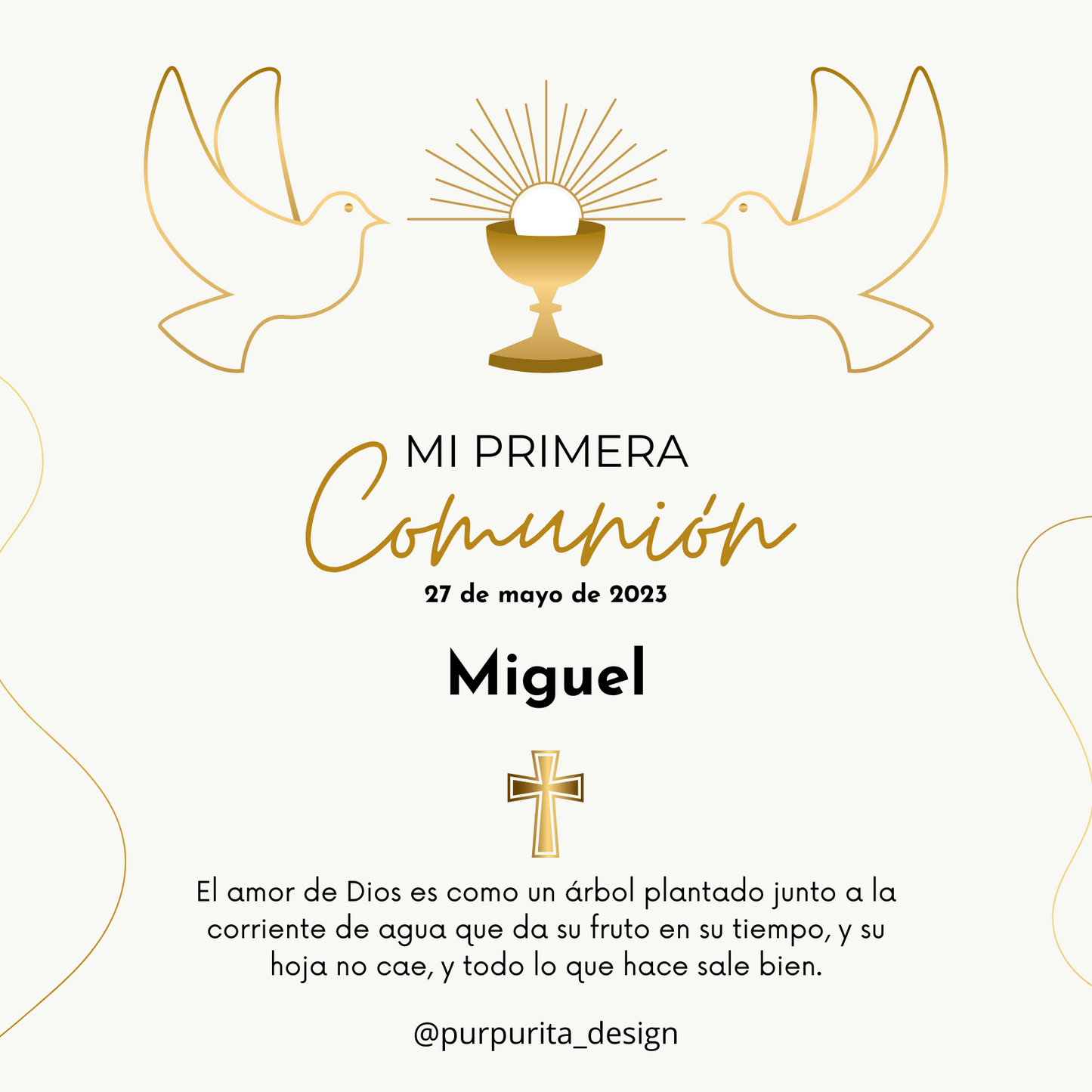 Tarjeta Personalizada Purpuritadesign