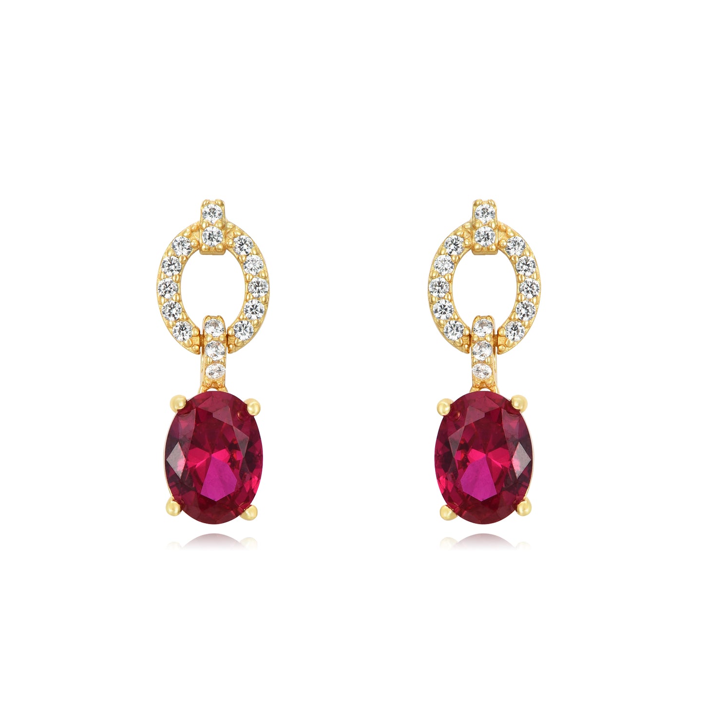 Pendientes Gala Plata de ley / Baño de oro 18k