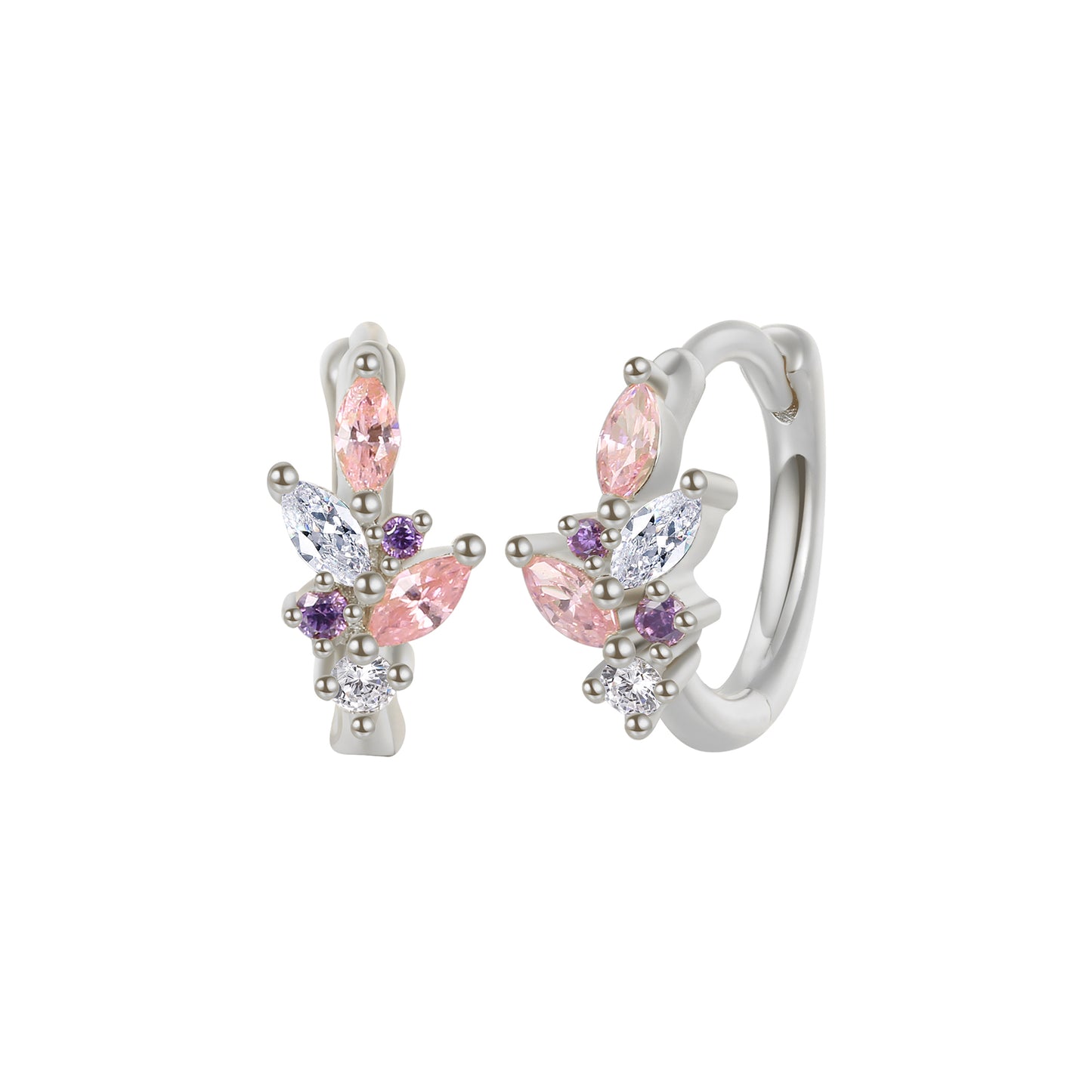 Pendientes Aro Enredadera Plata de ley / Baño de oro 18k