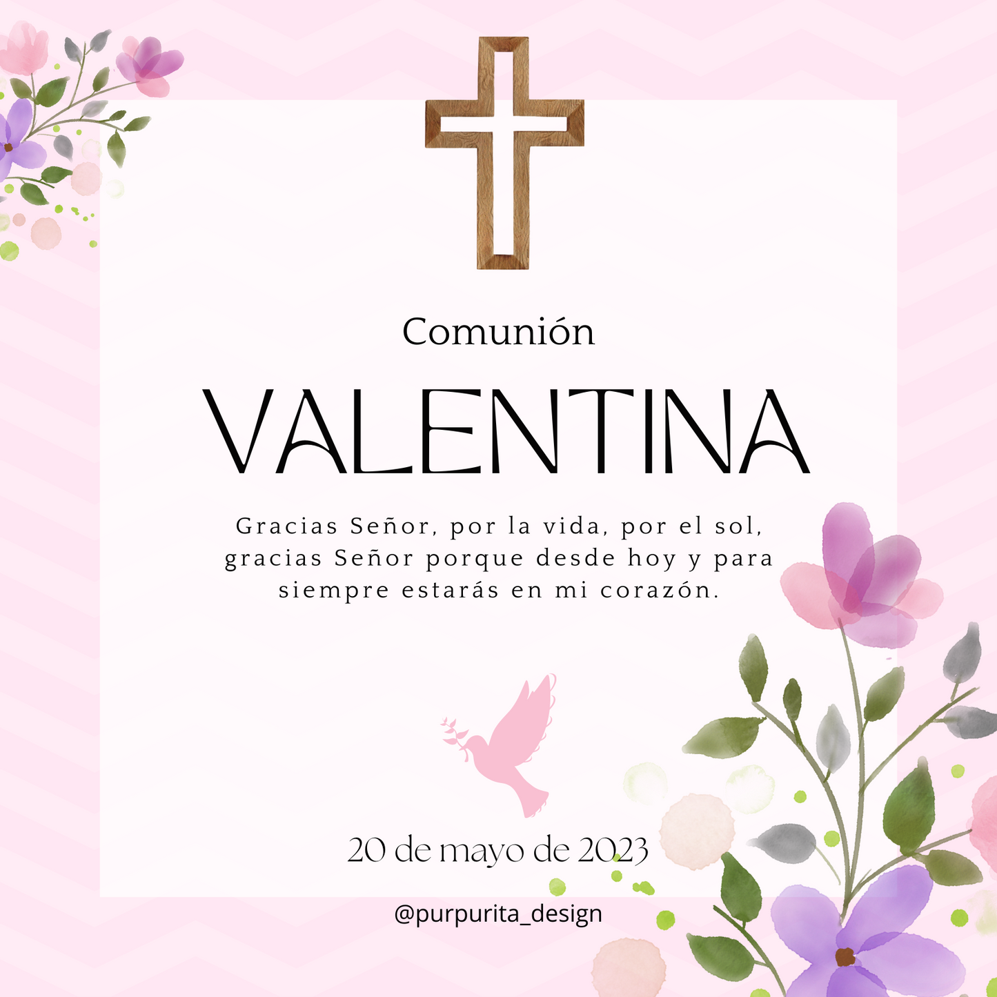 Tarjeta Personalizada Purpuritadesign