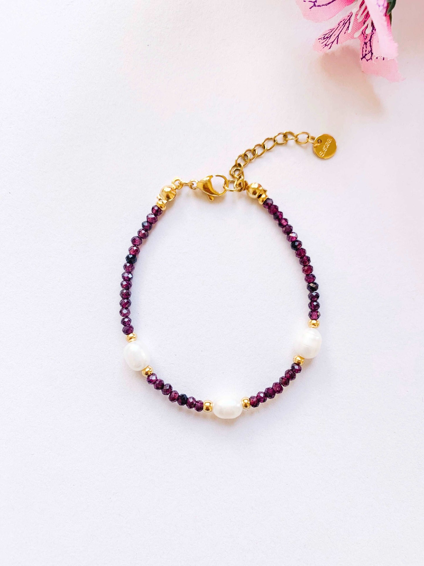 pulsera piedra granate