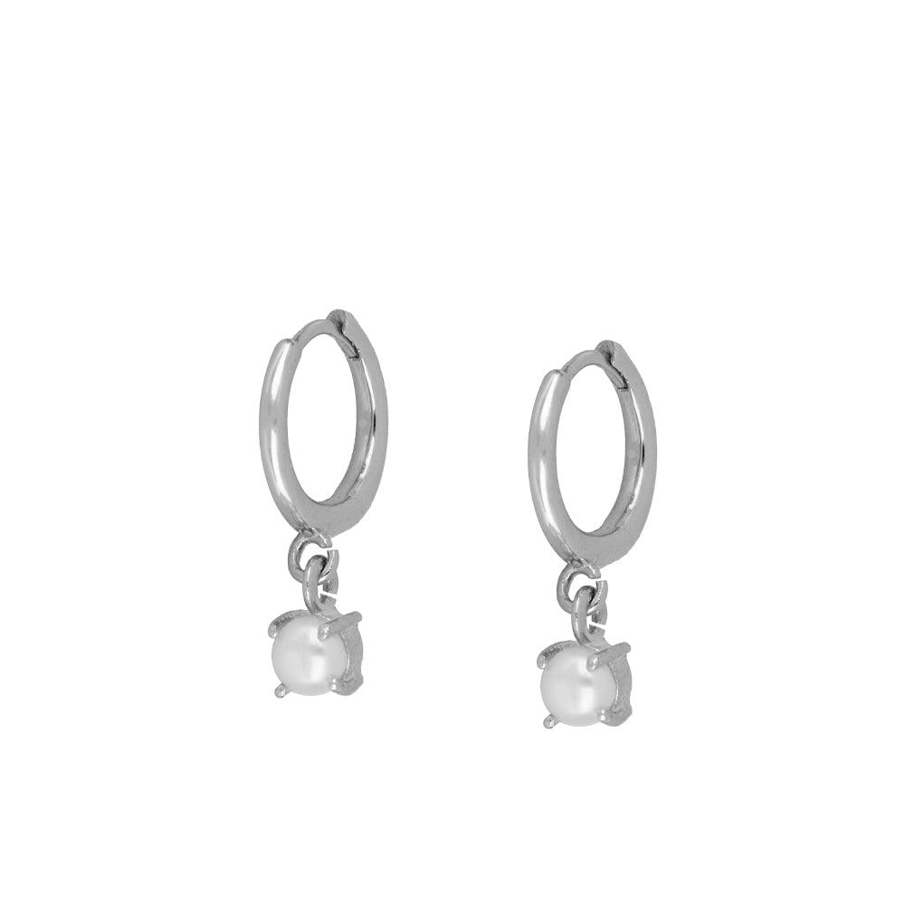 Pendientes mini perla Plata de Ley