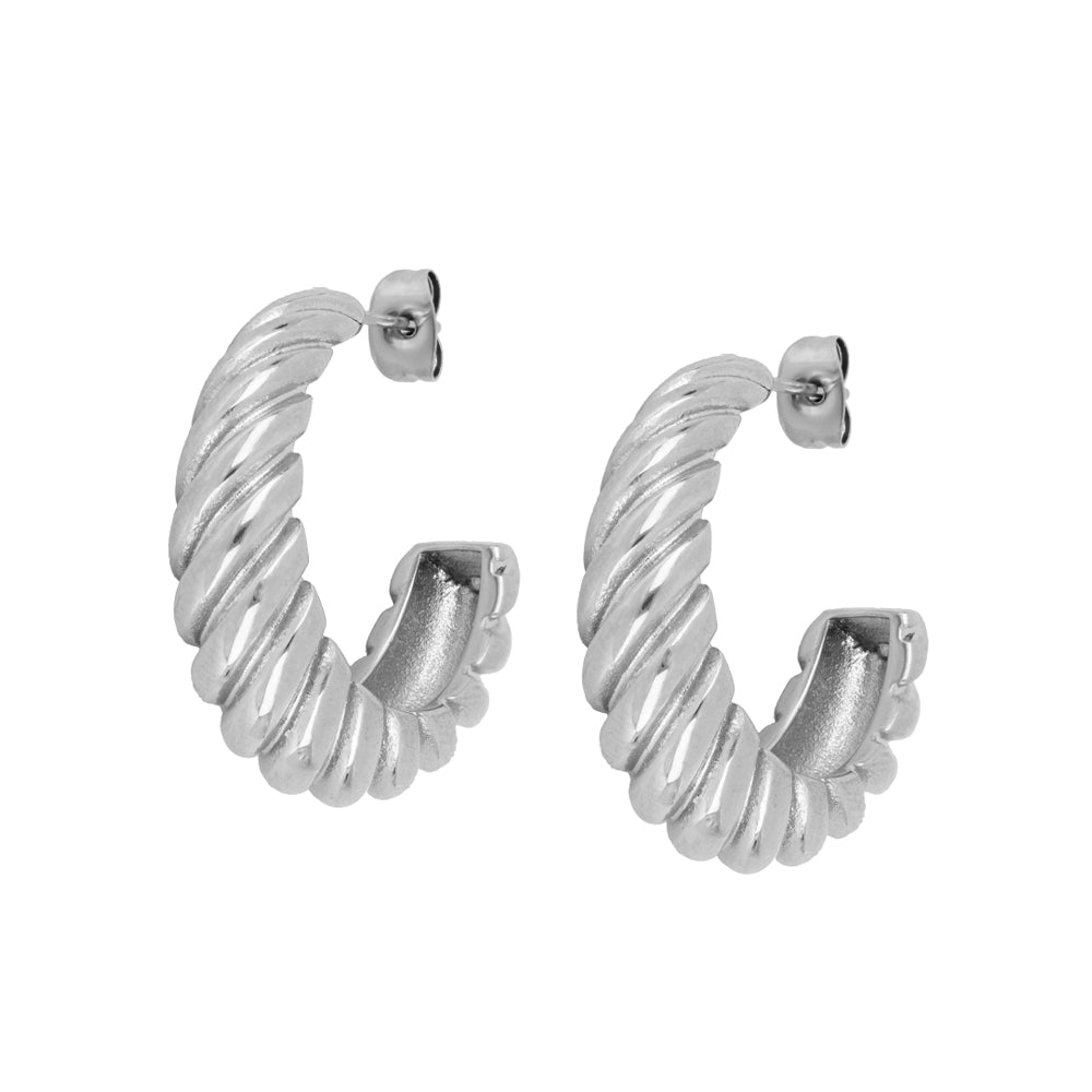 Pendientes Criolla Retorcida Acero Inoxidable
