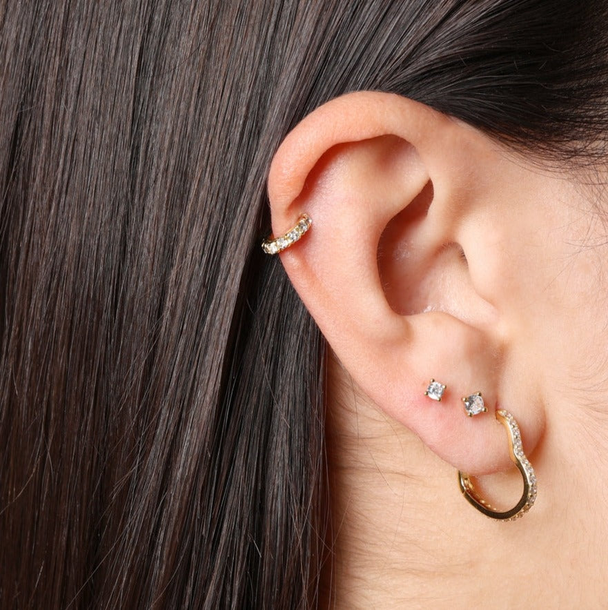 Piercing Aro Circonitas Plata de Ley