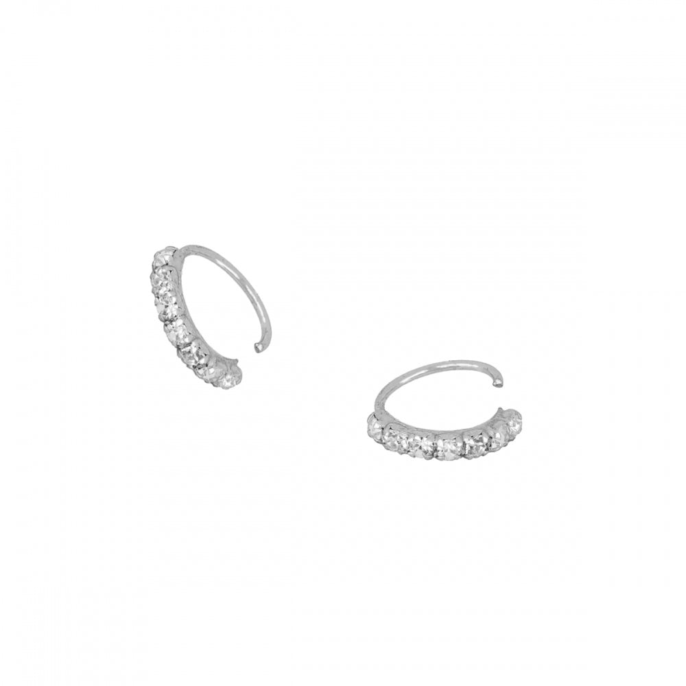 Piercing Aro Circonitas Plata de Ley