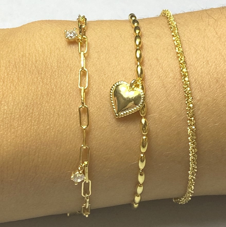 Pulsera Gold Love Plata de Ley