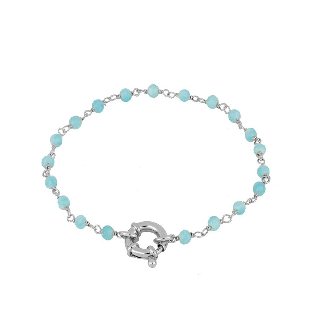 Pulsera Zarina Amazonita Plata de Ley