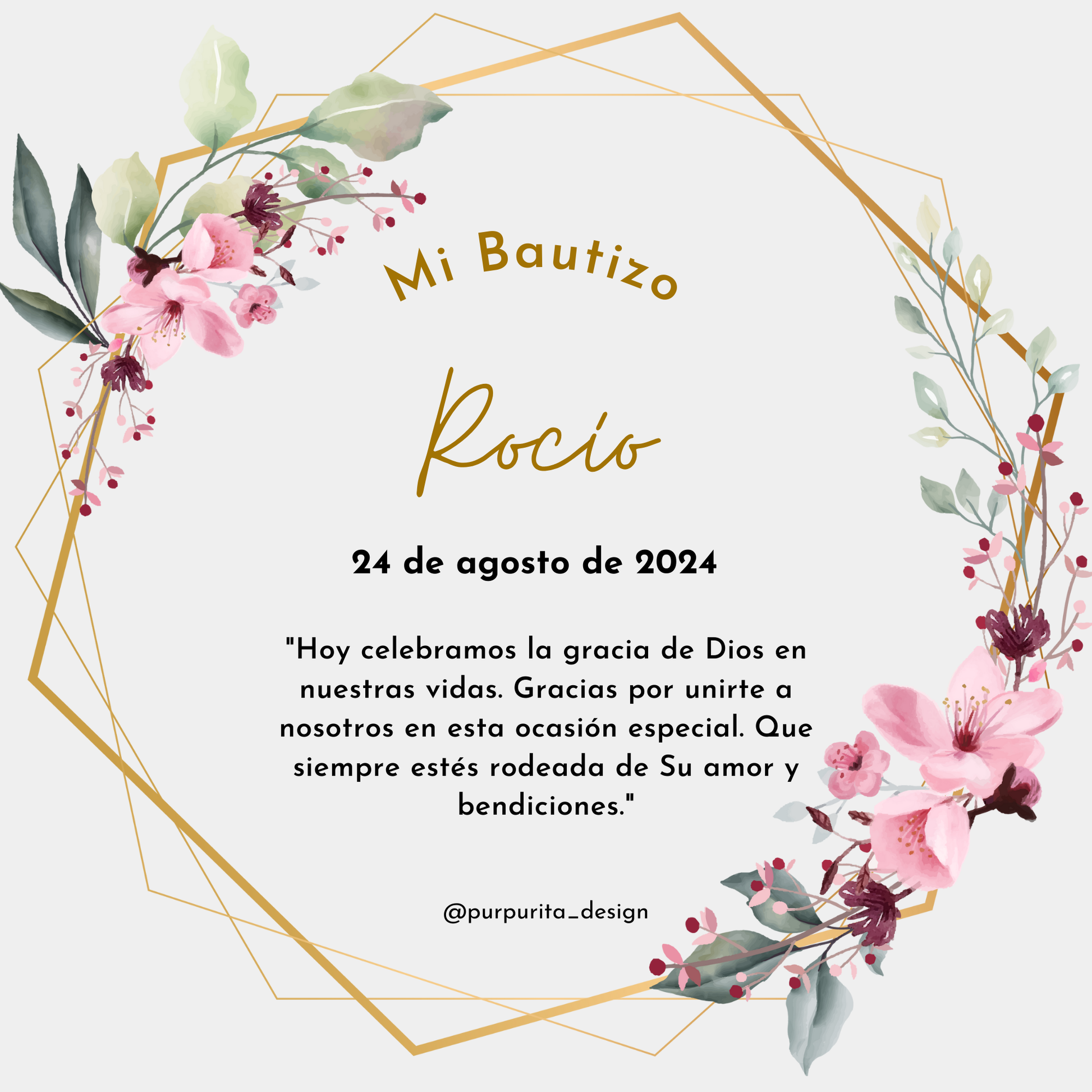 Tarjeta Personalizada Purpuritadesign