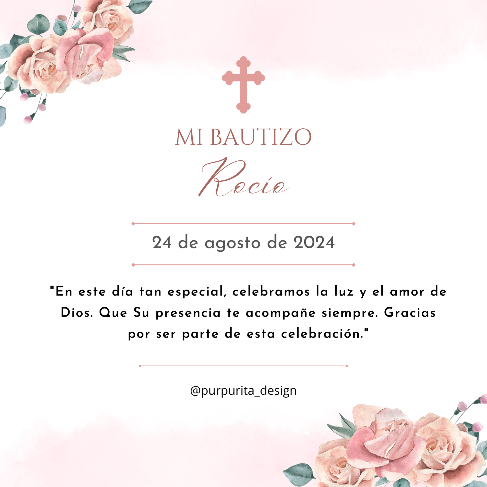 Tarjeta Personalizada Purpuritadesign