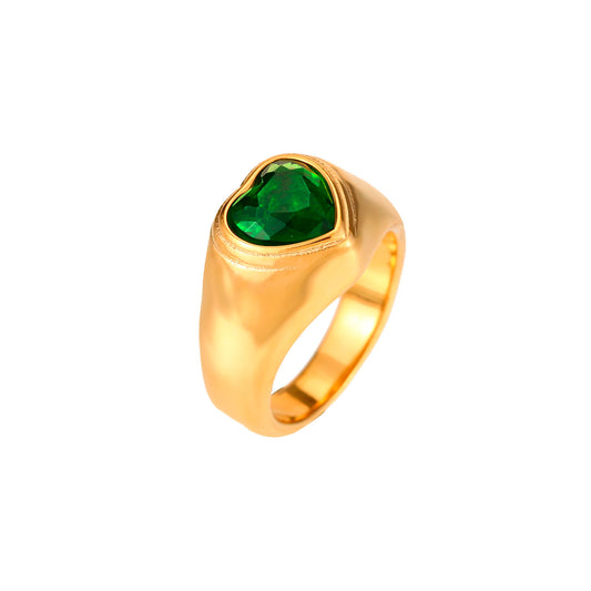 Anillo Acero Corazón