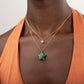 Collar Mineral Estrella Plata de ley / Baño de oro 18k