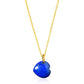 Collar Mineral Corazón Plata de ley / Baño de oro 18k