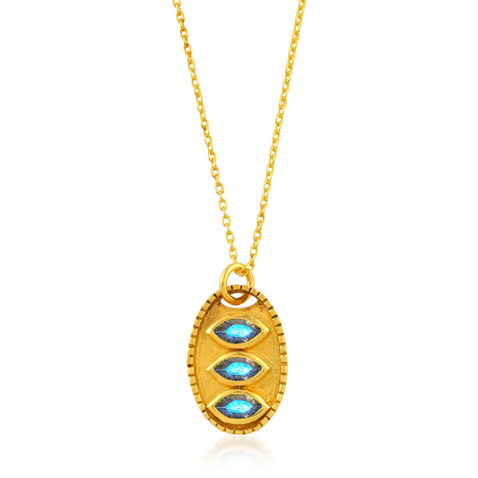 Collar Mineral Trilogy Plata de ley / Baño de oro 18k