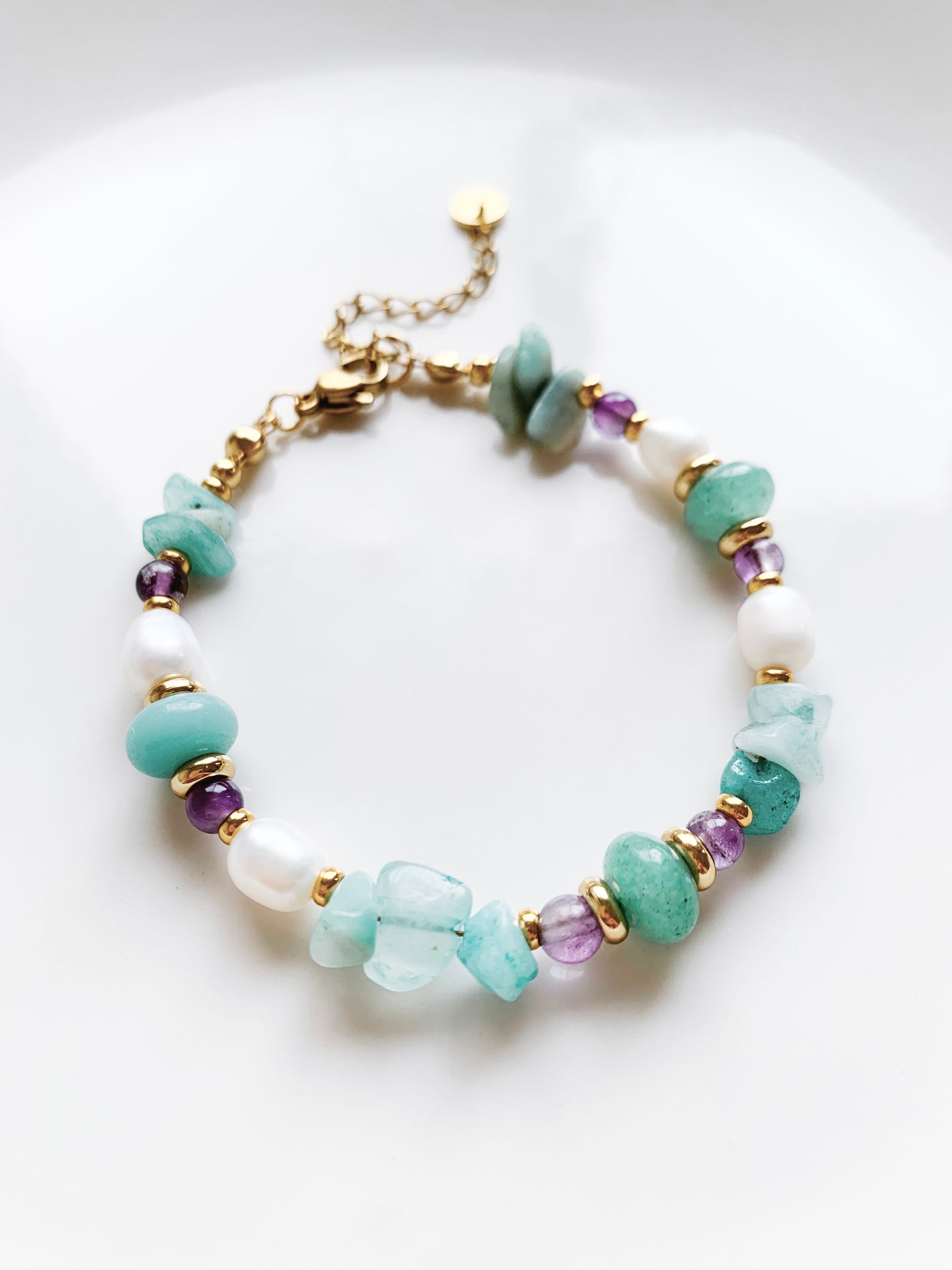 Pulsera boho piedras naturales