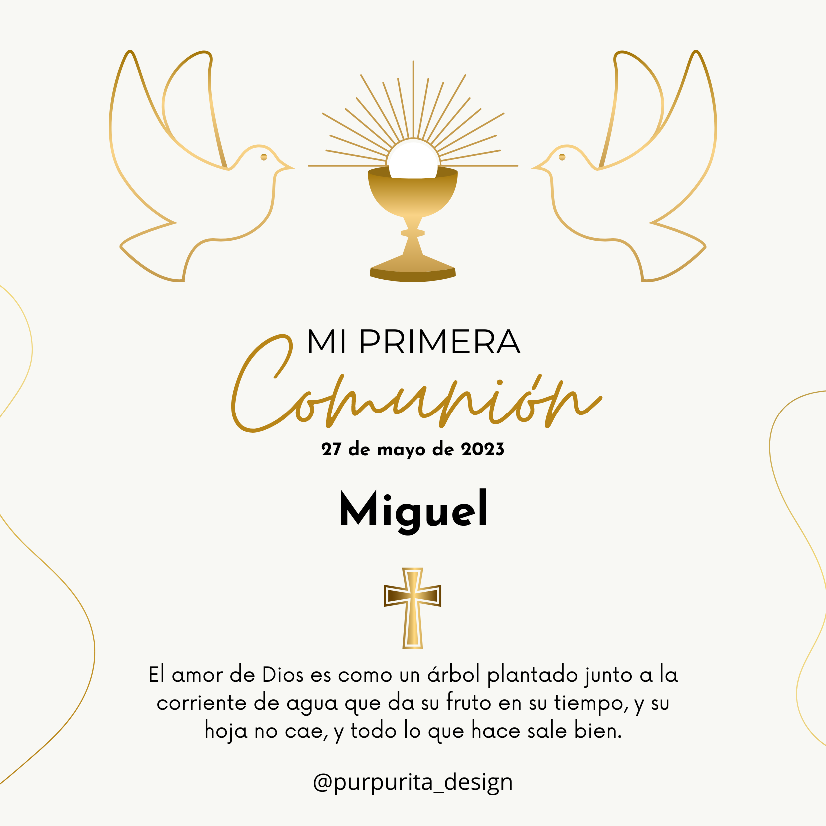Tarjeta Personalizada Purpuritadesign