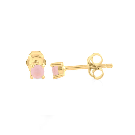 pendientes mineral cuarzo rosa