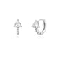 Pendientes Aro Corazón Plata de ley / Baño de oro 18k