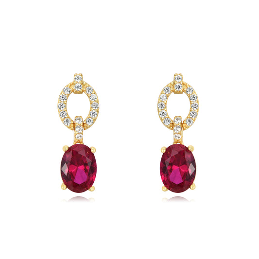 Pendientes Gala Plata de ley / Baño de oro 18k