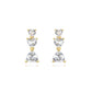 Pendientes Corazón Circonitas Plata de ley / Baño de oro 18k