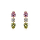Pendientes Circonitas Multi Plata de ley / Baño de oro 18k