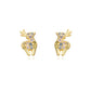 Pendientes Reno Plata de ley / Baño de oro 18k