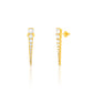 Pendientes Circonitas Triangulo Plata de ley / Baño de oro 18k