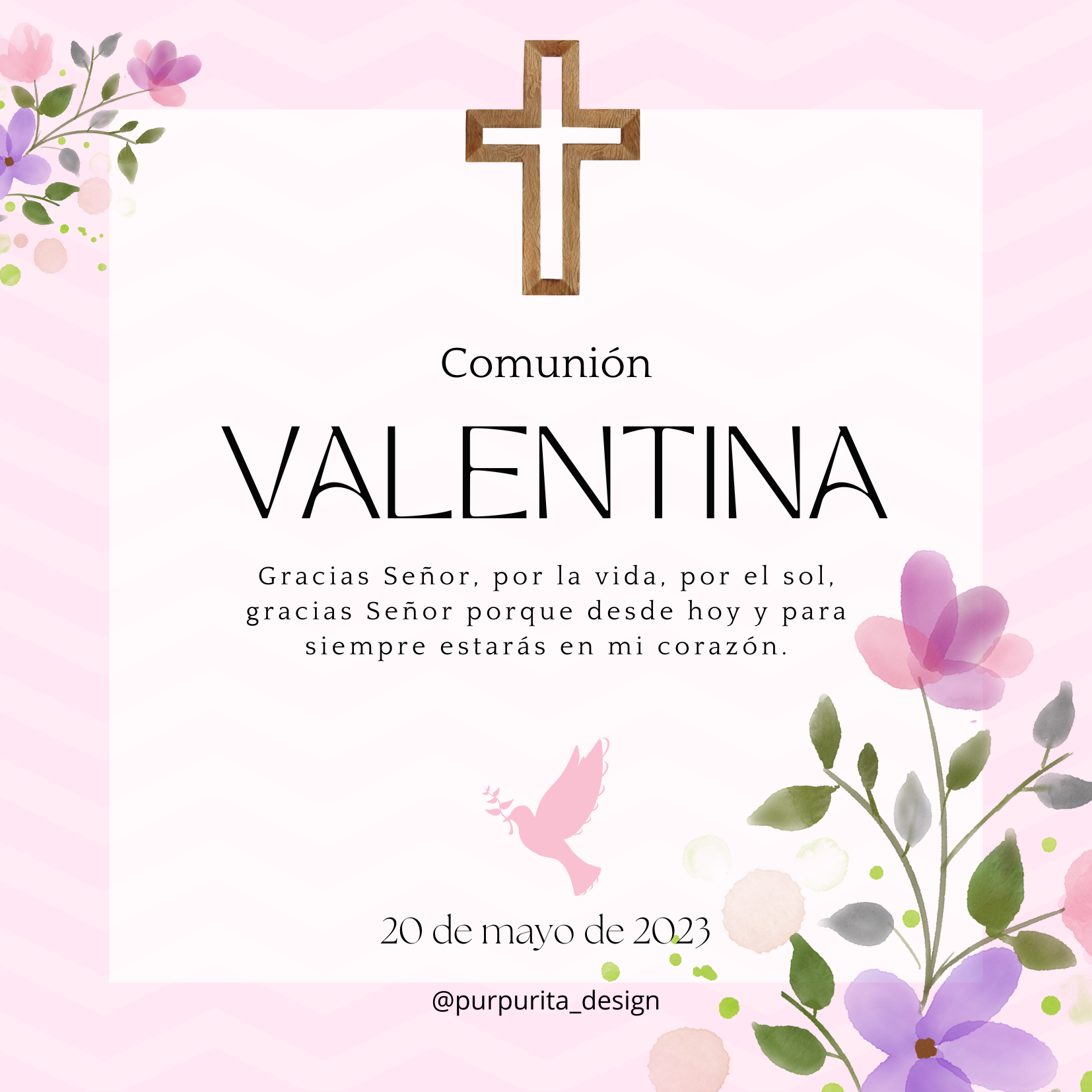 Tarjeta Personalizada Purpuritadesign
