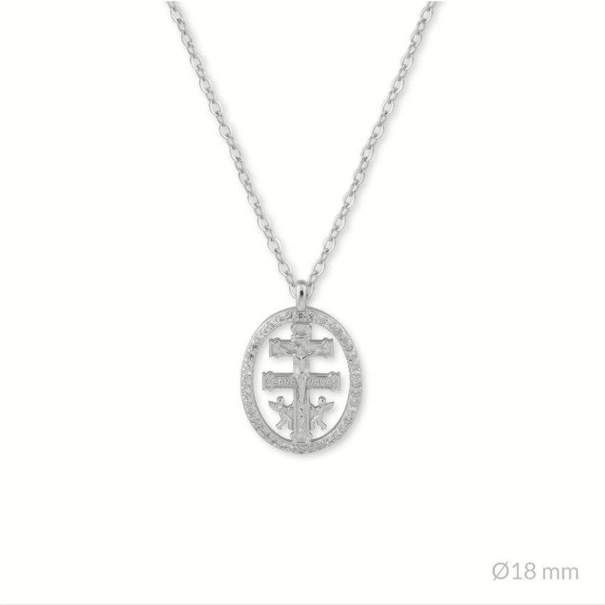 Gargantilla de Plata de Ley | Cruz de Caravaca - Purpuritadesign