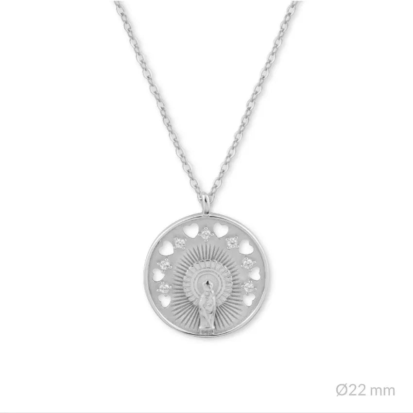 Gargantilla de Plata de Ley | Virgen del Pilar - Purpuritadesign