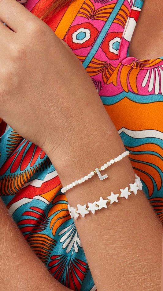 Pulsera Letra personalizada en nácar