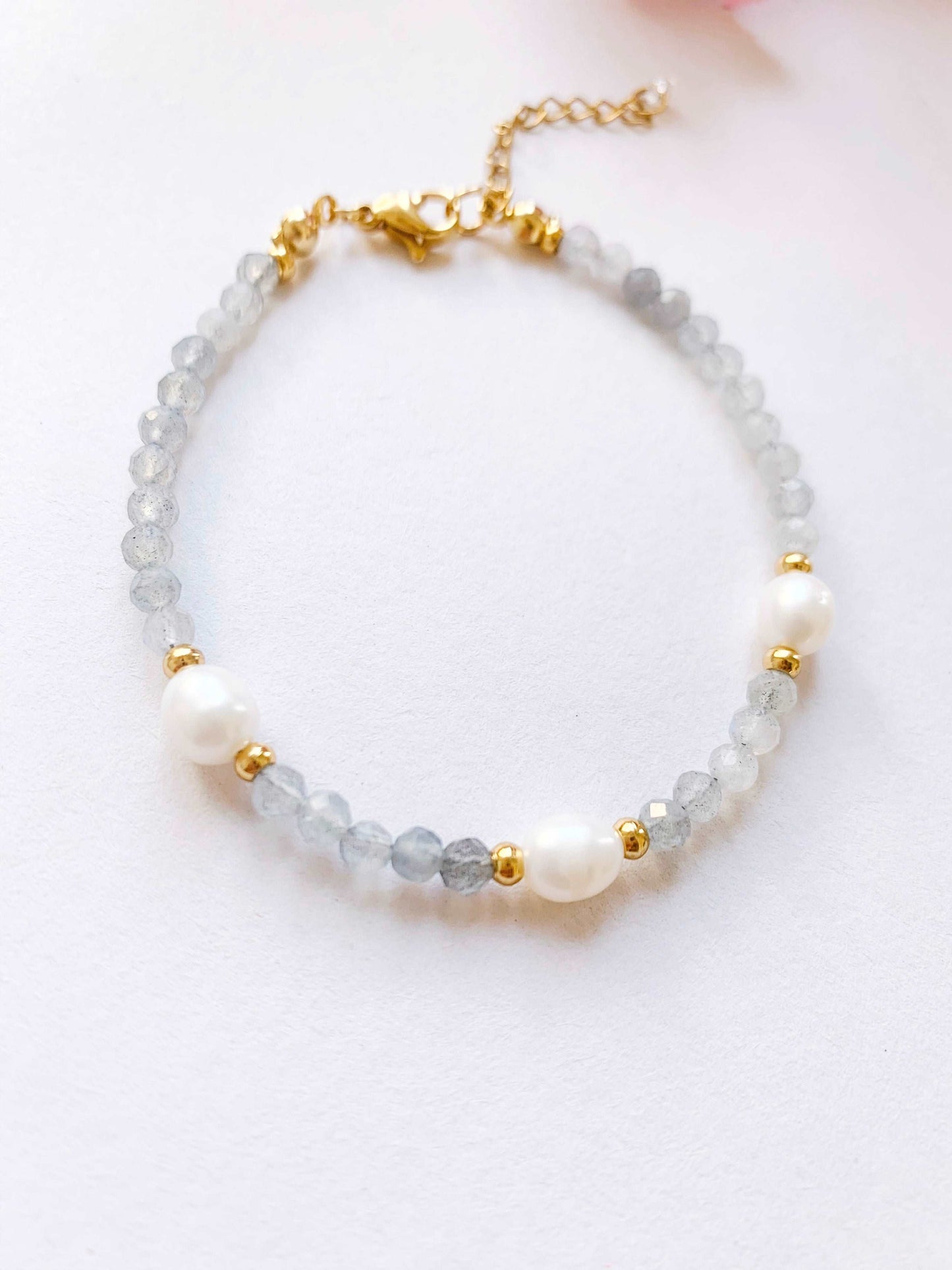 pulsera piedra natural labradorita