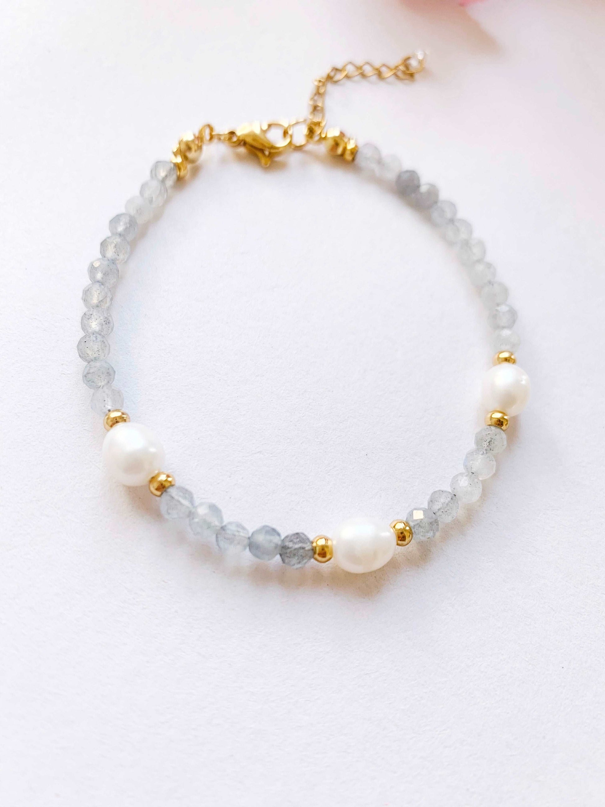 pulsera piedra natural labradorita