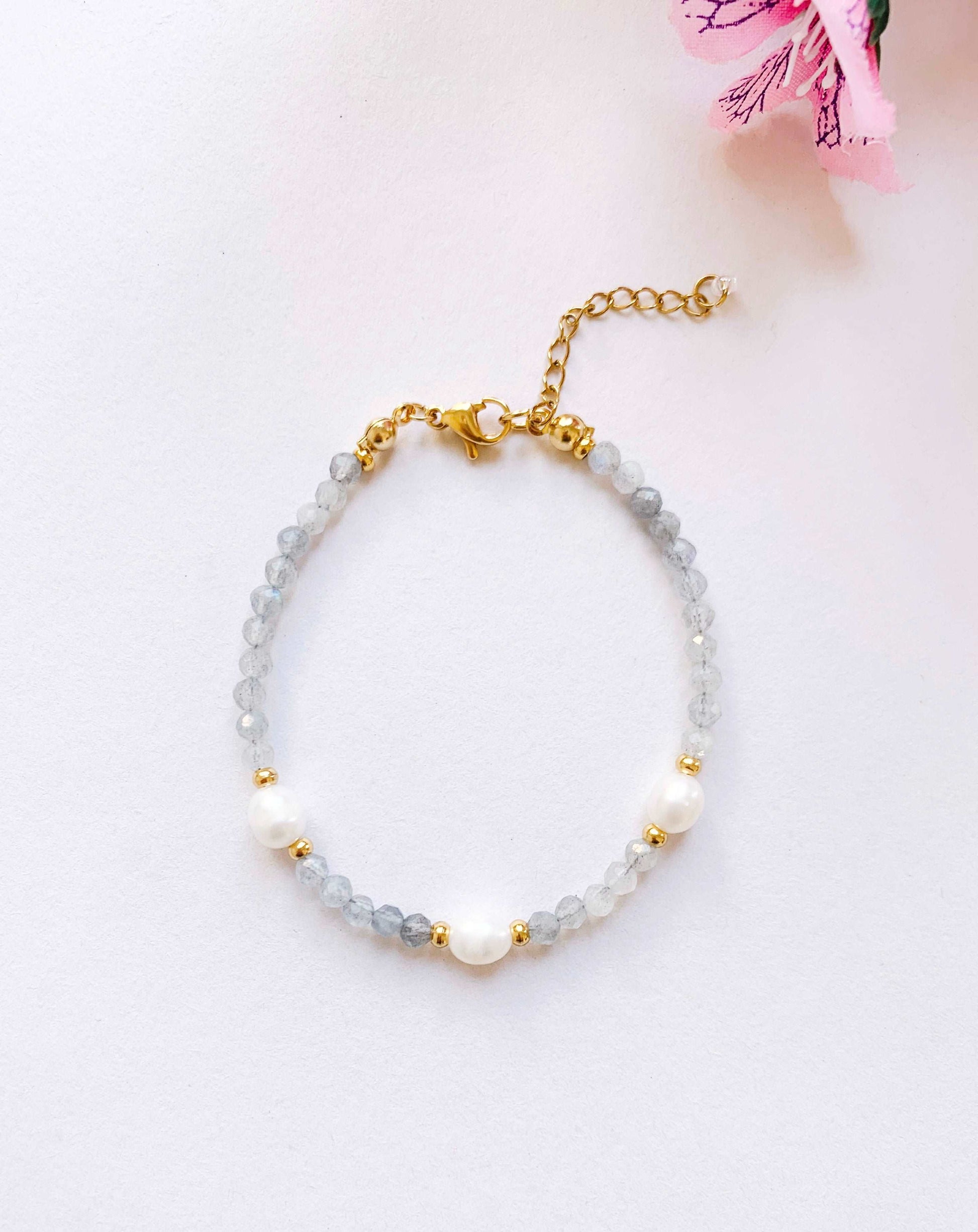 Pulsera Granada - Labradorita