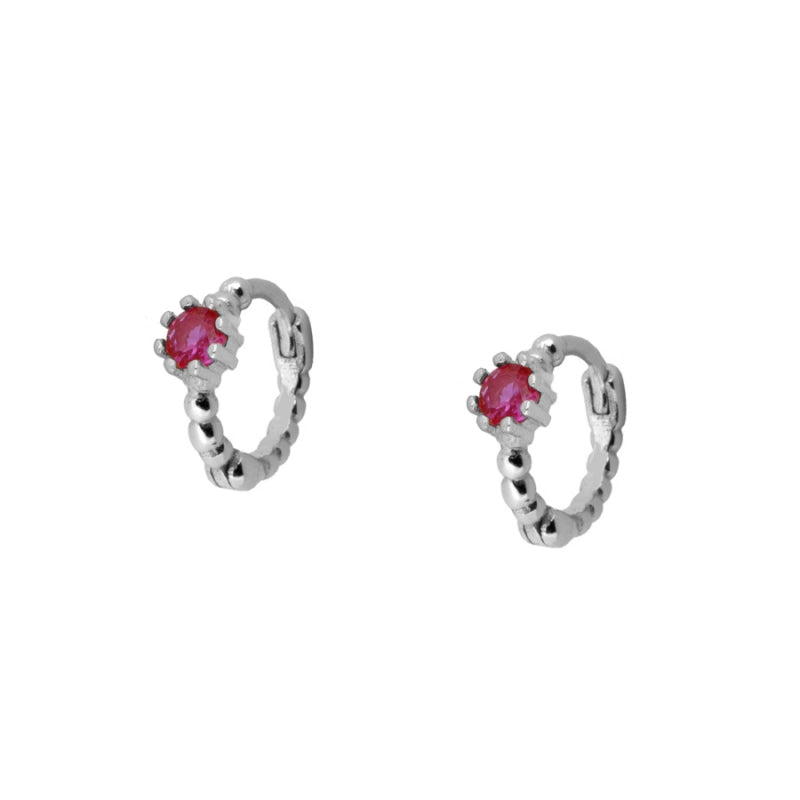 Pendientes Bolitas Circonia Plata de ley / Baño de oro 18k