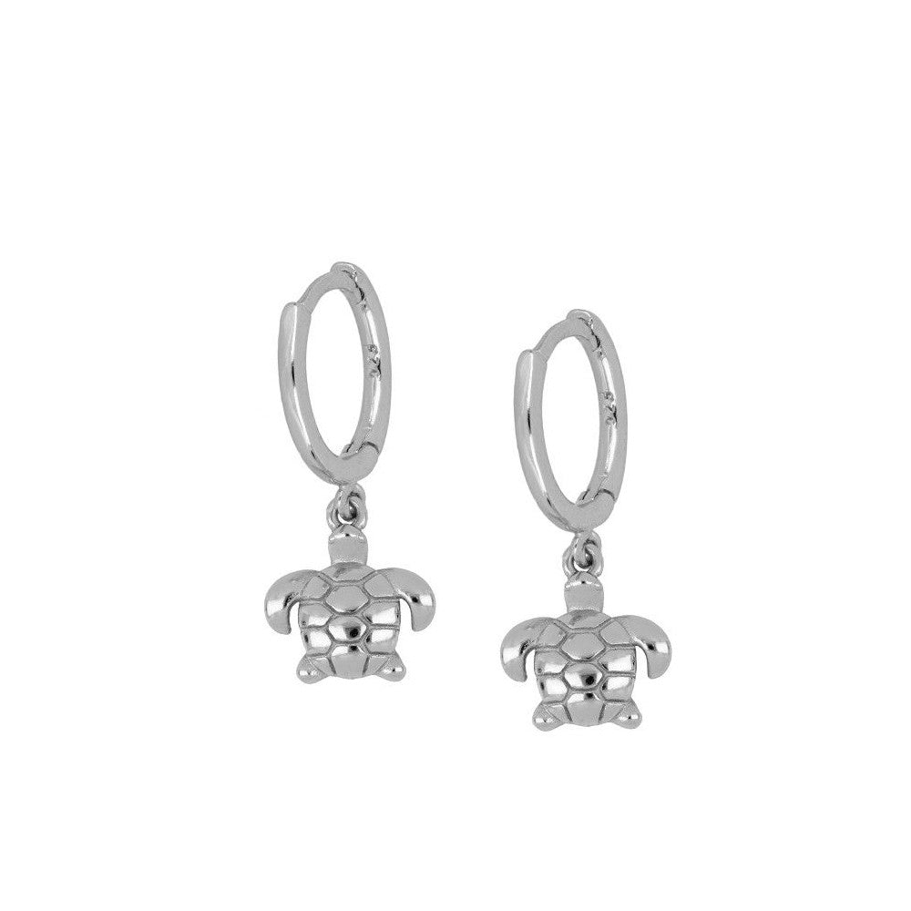 pendientes tortuga plata