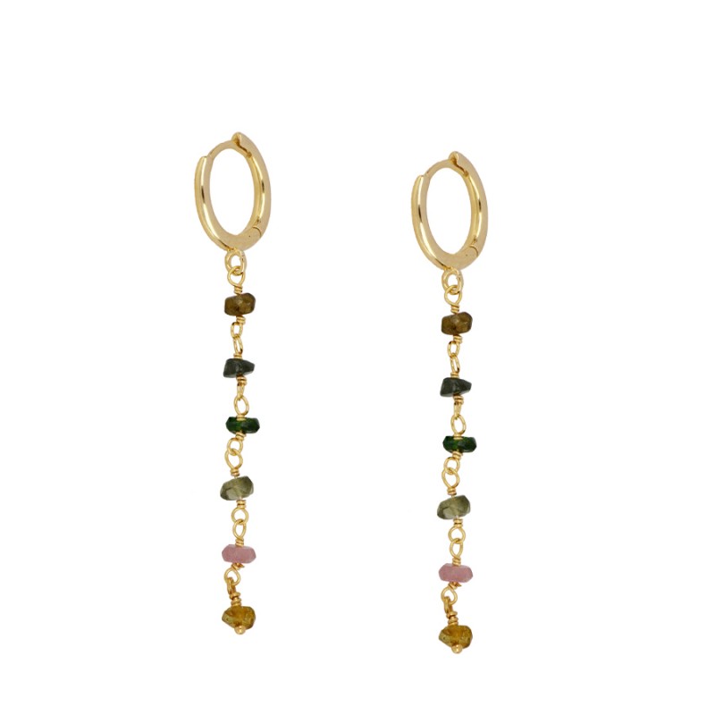 Pendientes Cascata Turmalina Plata de Ley