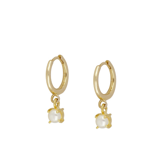 Pendientes mini perla Plata de Ley
