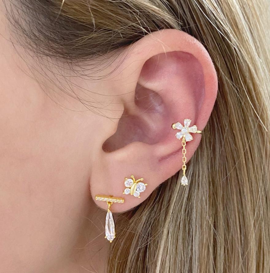 Pendientes Mariposa Plata de Ley Plata de Ley