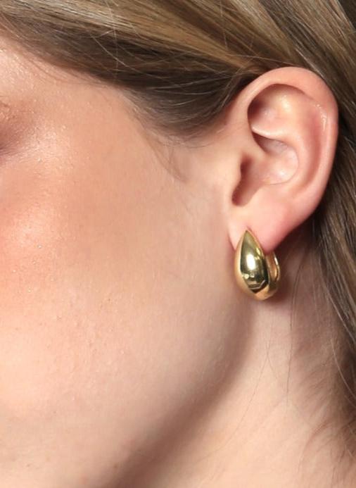 Pendientes Gota Plata de ley / Baño de oro 18k