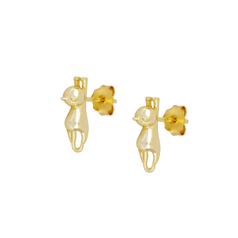 Pendientes Gatito Plata de Ley