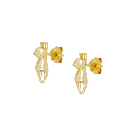 Pendientes Gatito Plata de Ley