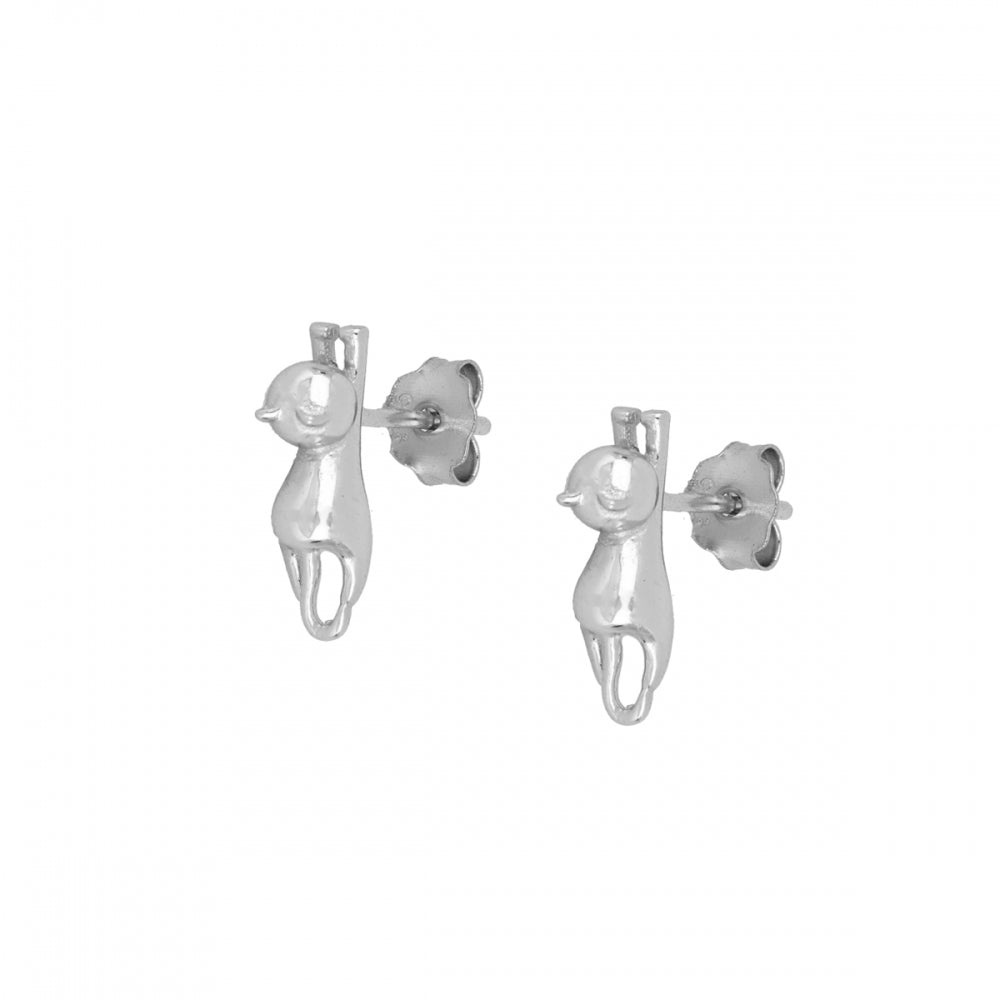 Pendientes Gatito Plata de Ley