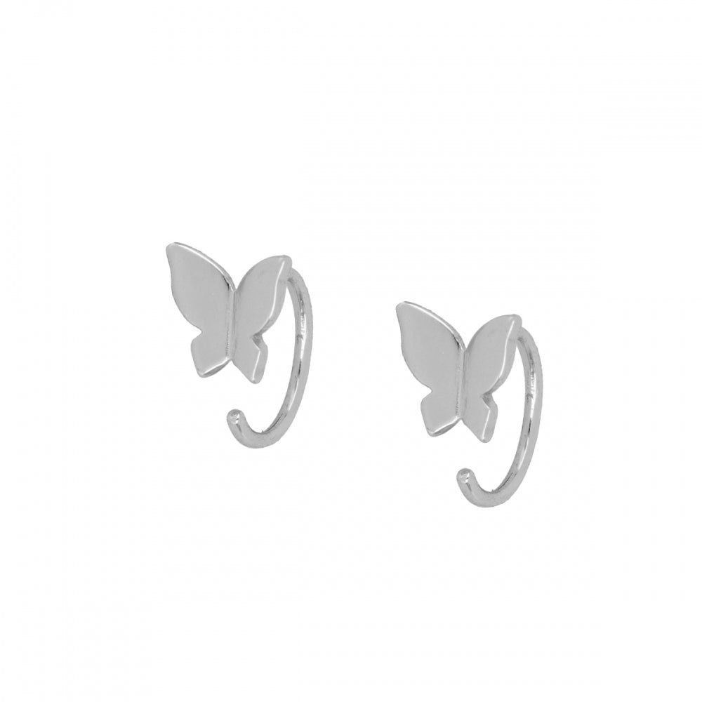 Pendientes Piercing Mariposa Plata de Ley