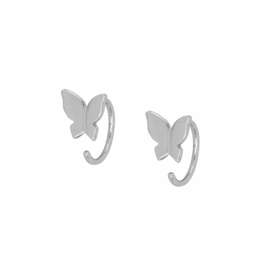 Pendientes Piercing Mariposa Plata de Ley