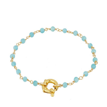 Pulsera Zarina Amazonita Plata de Ley